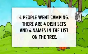 Brain Teaser Of The Day: Can You Guess How Many People Went Camping In Just 10 Seconds?